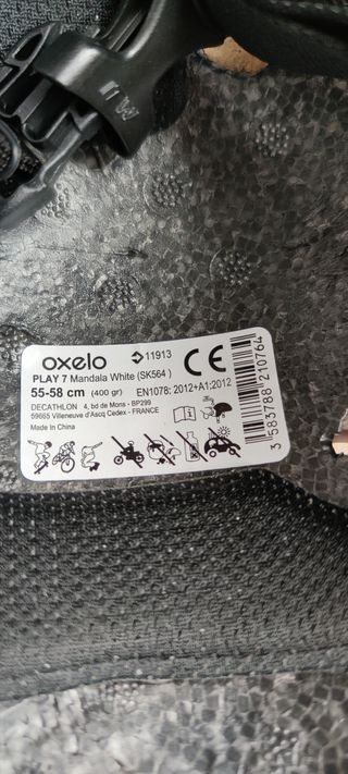 Casco Oxelo Play 7 Mandala White. Estrenar