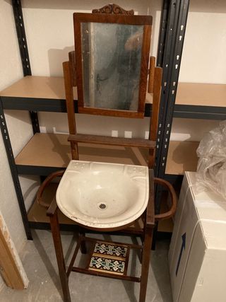 DOS MUEBLES DE LAVABO PARA RESTAURAR 