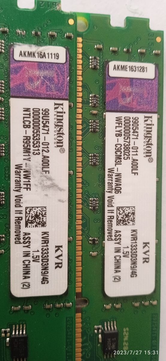 OFERTA Pack de 2 memoria RAM DRR3