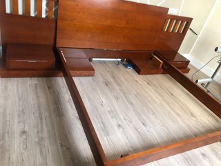 Cabecero con mesita para cama de 1,80 × 1,90