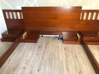 Cabecero con mesita para cama de 1,80 × 1,90