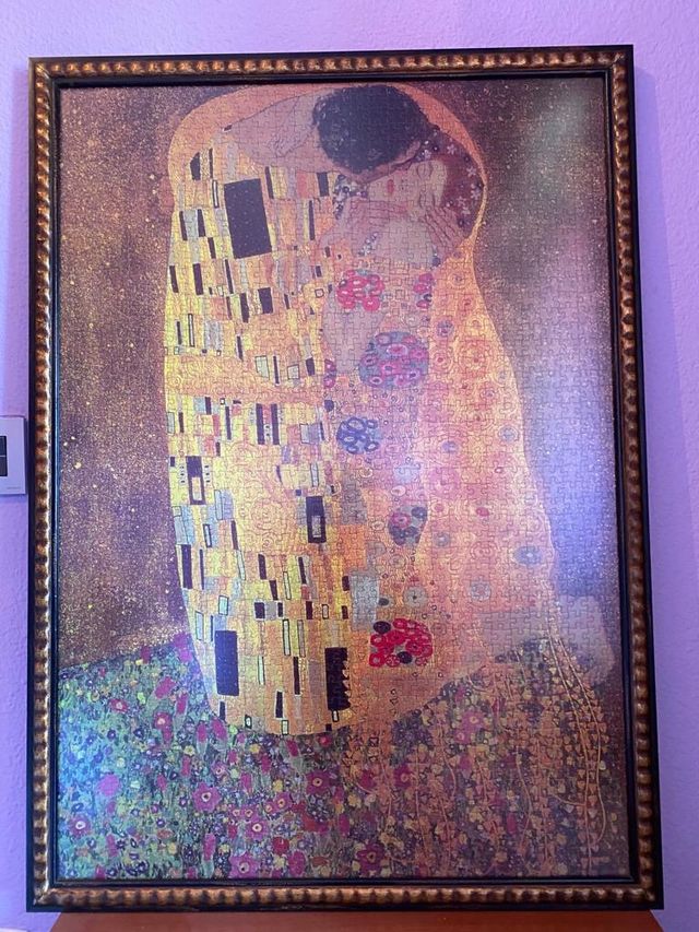 Puzzle el beso de Klimt. Enmarcado