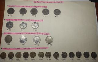 LOTE COMPLETO DUROS DE LA EPOCA DE JUAN CARLOS I