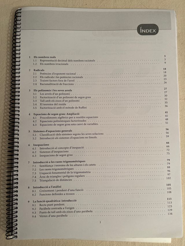 Llibre 4 ESO . Quadern de matemàtiques