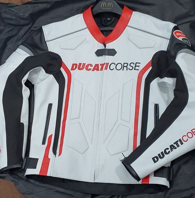 Ducati Corse Cowhide Leather Motorcycle Jacket