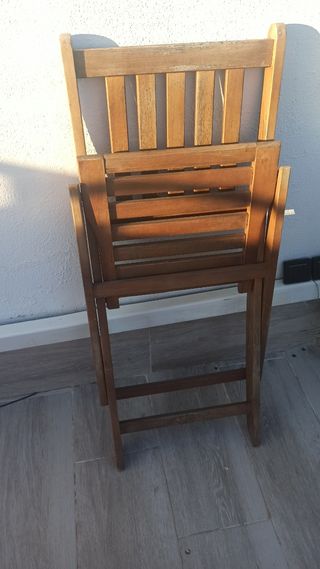 Sillas jardín madera