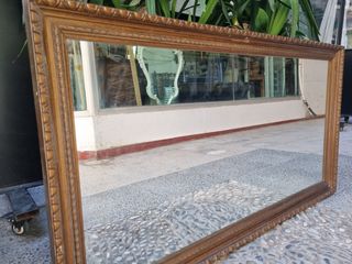 antiguo espejo marco madera