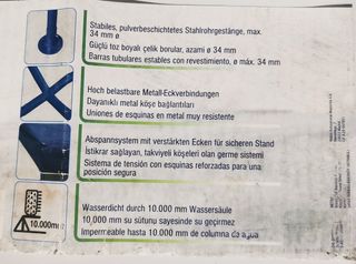 CENADOR poliéster 3 x 6 Mts azul/blanco