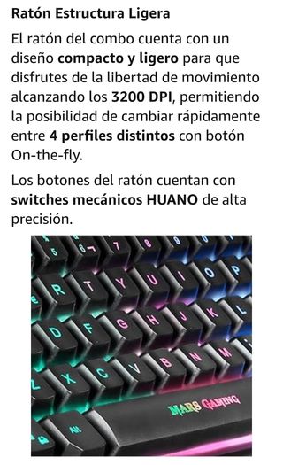 Teclado mecánico retroiluminado + ratón gaming