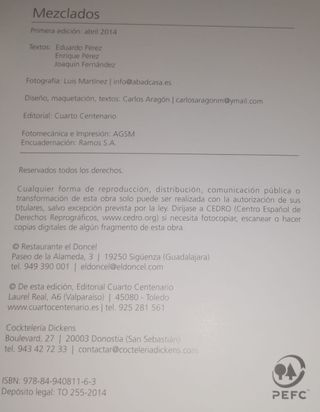 Libro Mezclados, el arte de la coctelería