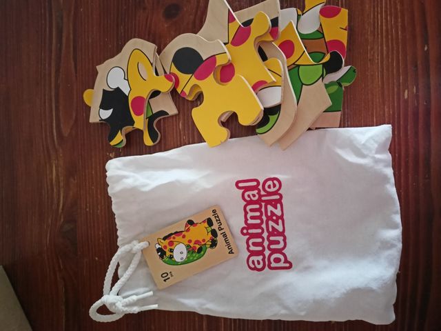 Puzzle di legno, disegno giraffa