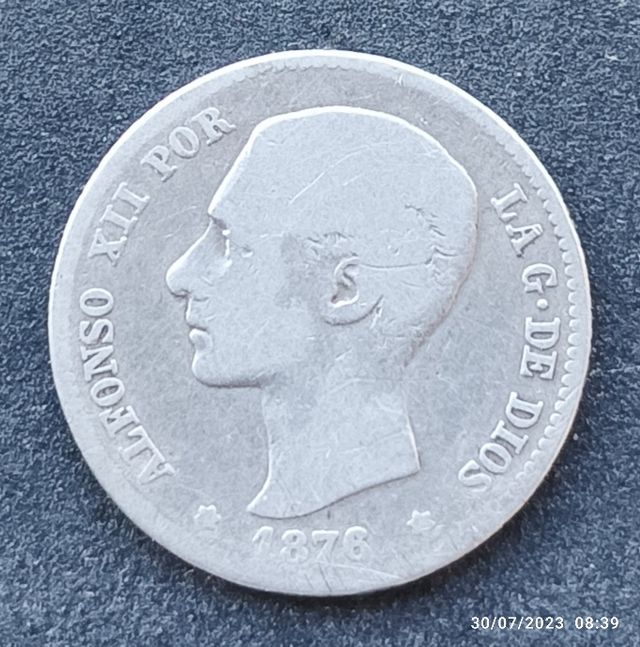 Peseta Alfonso XIII 1876