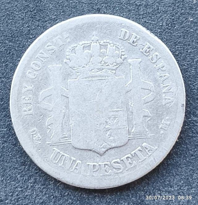 Peseta Alfonso XIII 1876