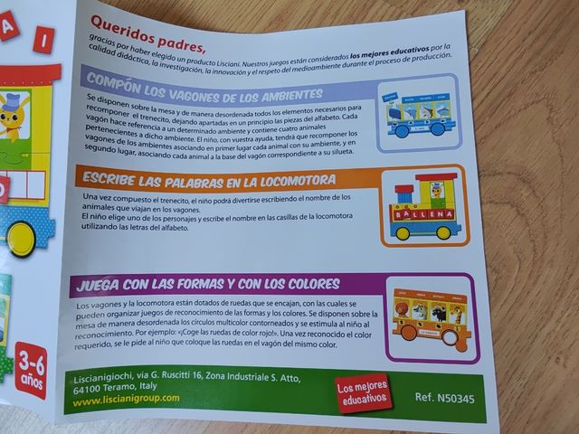 El trenecito de los animales. Letras