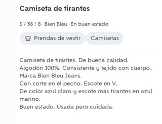 Camiseta de Tirantes 