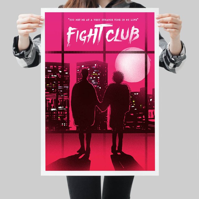 El Club de la Lucha Tyler y Marla poster/cuadro