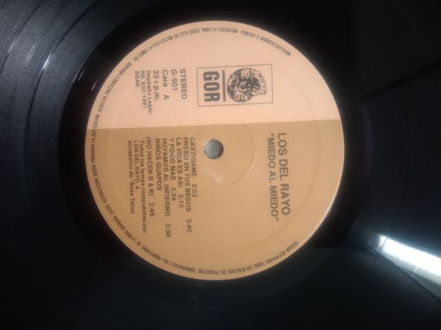 Vinilo de Los del Rayo.Miedo al Miedo
