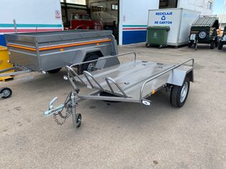 REMOLQUE PORTAMOTOS 3 CARRIL DESMONTABLE + RAMPAS