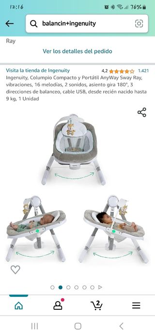 Nuevo Columpio balancin para bebe