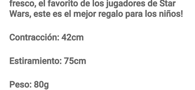 Espada JEDI StarWars JUGUETE LUZ NIÑO FUENGIROLA