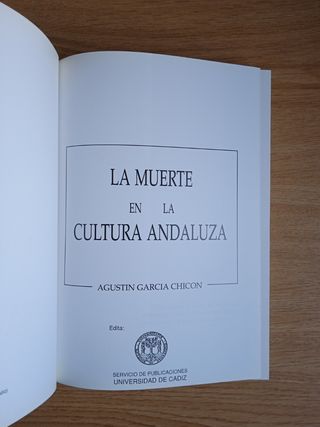 La muerte en la cultura andaluza, A. García Chicón