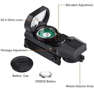 Mira Holografica Red Dot 11mm/20mm para Airsoft/Ca