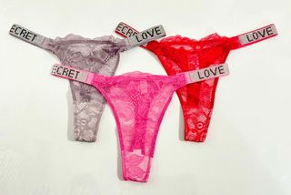 SET 3 Braguita Tanga Sexy Elegante con brillante