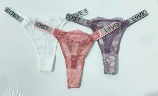 SET 3 Braguita Tanga Sexy Elegante con brillante