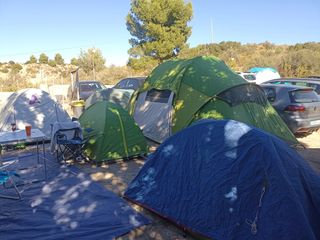 Parcela acampada camping Cheste moto gp 2025