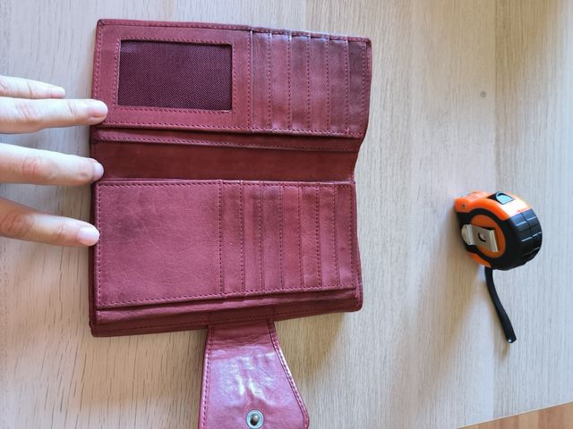 Monedero piel efecto desgastado