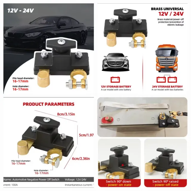 Desconectador Cortacorriente Batería COCHE 12v/24v