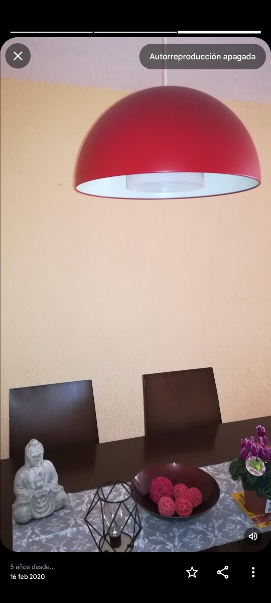 Lámpa salón, comedor, dormitorio.Con bombilla led.
