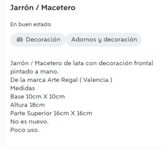 Jarrón/ Macetero