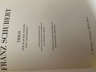 Libro Partitura musical Schubert