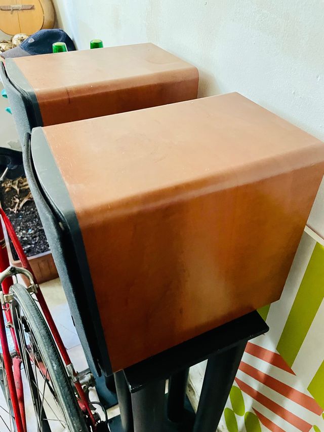 ALTAVOCES Q ACOUSTIC 1020 EN MADERA + SOPORTES