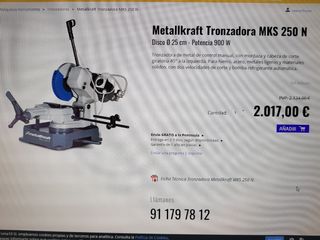 Sierra disco tronzadora metal