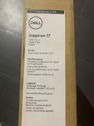 Dell Inspiron 17 7000 7706 insignia 2-en-1