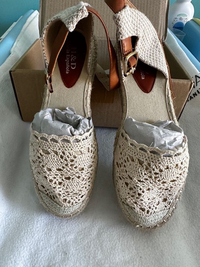 Sandalia para Mujer con Cuña de Yute