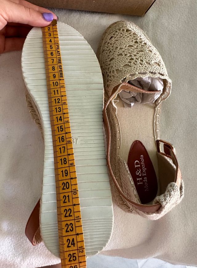 Sandalia para Mujer con Cuña de Yute