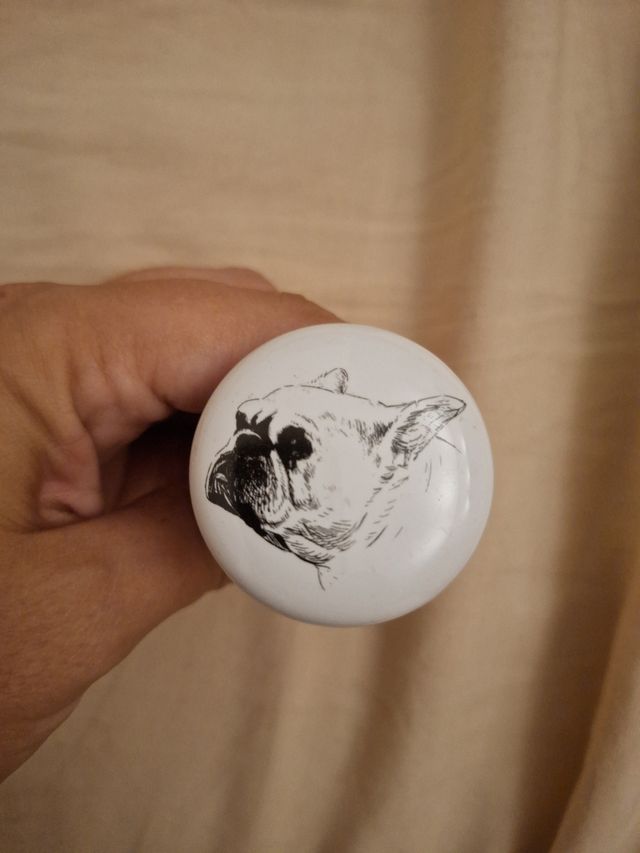 2 Tiradores nuevos puerta diseño Bulldog frances