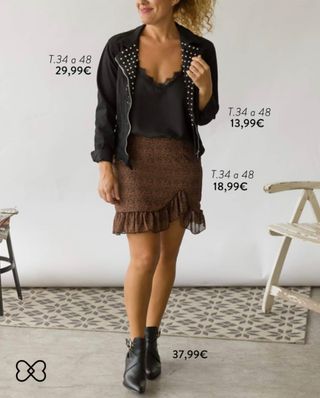 Cazadora biker vaquera negra tachuelas valentina