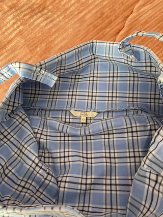 Vestido azul a cuadros