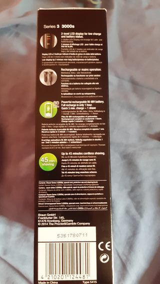 *Nueva* Afeitadora Braun Series 3  3000s