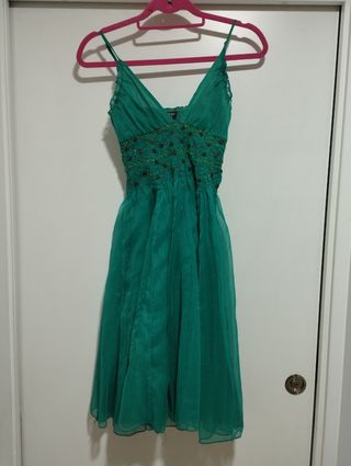 Espectacular vestido verde comprado en Nueva York