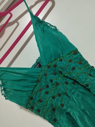 Espectacular vestido verde comprado en Nueva York