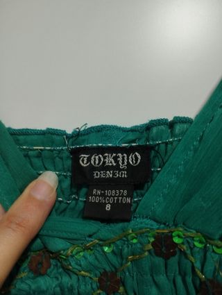 Espectacular vestido verde comprado en Nueva York