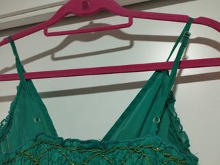 Espectacular vestido verde comprado en Nueva York