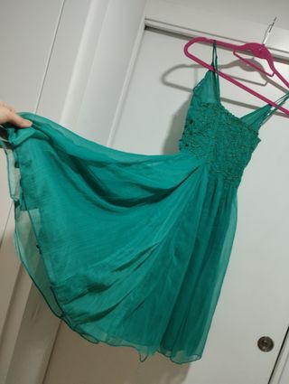 Espectacular vestido verde comprado en Nueva York
