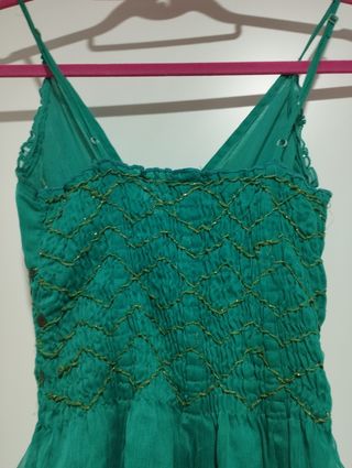 Espectacular vestido verde comprado en Nueva York