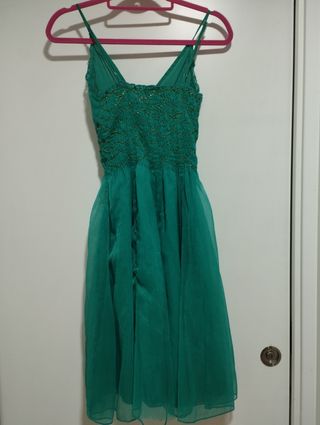 Espectacular vestido verde comprado en Nueva York